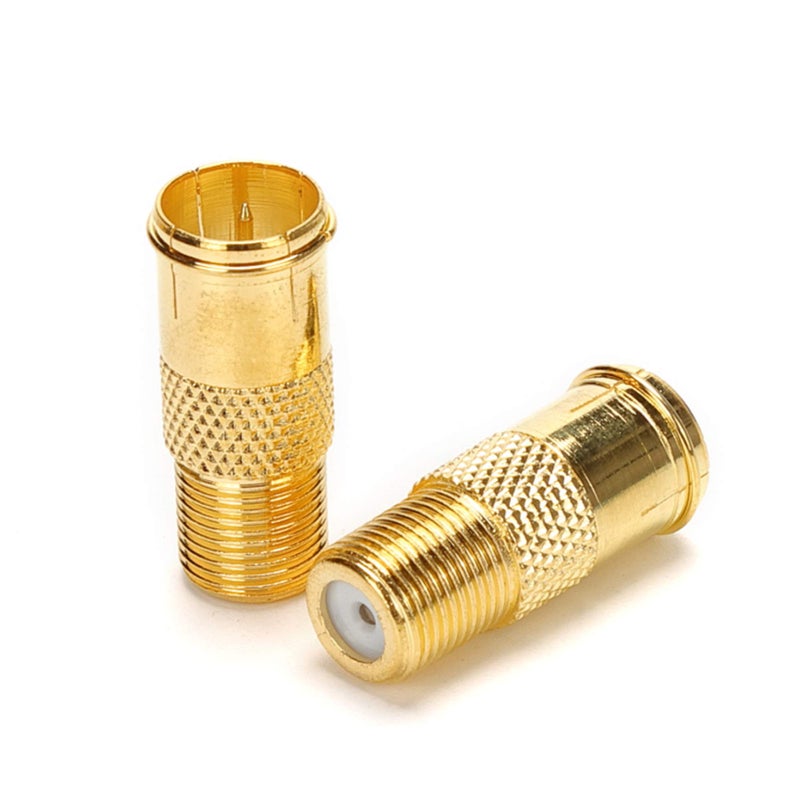 TLS.eagle RG6 Compression F Type Connector Quick Push on Coax Cable Adapter Gold Plated Pack of 5 - Image 4